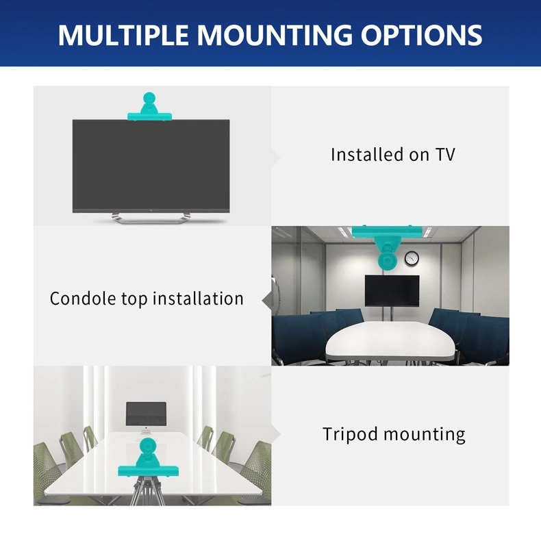 Android video conferencing endpoint with full HD 1080p 12x optical zoom camera for office video conference