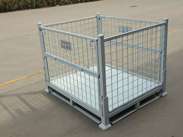 Powder Coating Steel Collapsible Pallet Cage For Logistics Application