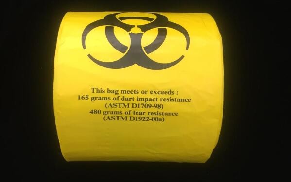 Hazardous Waste Yellow Plastic Bag Asbestos Garbage Bag,large size thicker LDPE asbestos remove bags,asbestos garbage ba