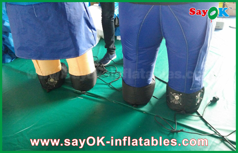 Blue Oxford Inflatable Cartoon Characters Cop / Police Man Carttoon Charaters With 90% Similar