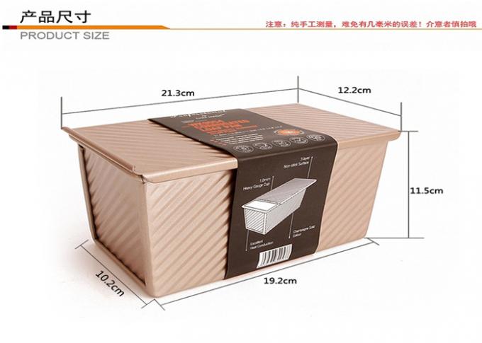RK Bakeware China Foodservice NSF Gold Nonstick Aluminum Loaf Pans Corrugated Loaf Pan Bread Tin Loaf Bread Pan 1