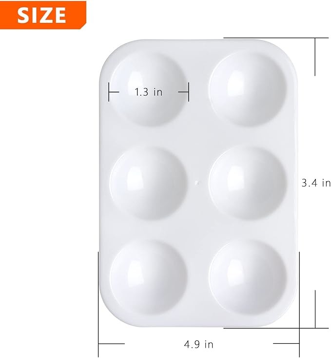 Rectangular White Plastic Paint Pallets With Hanging Hole For Kids Student Artist