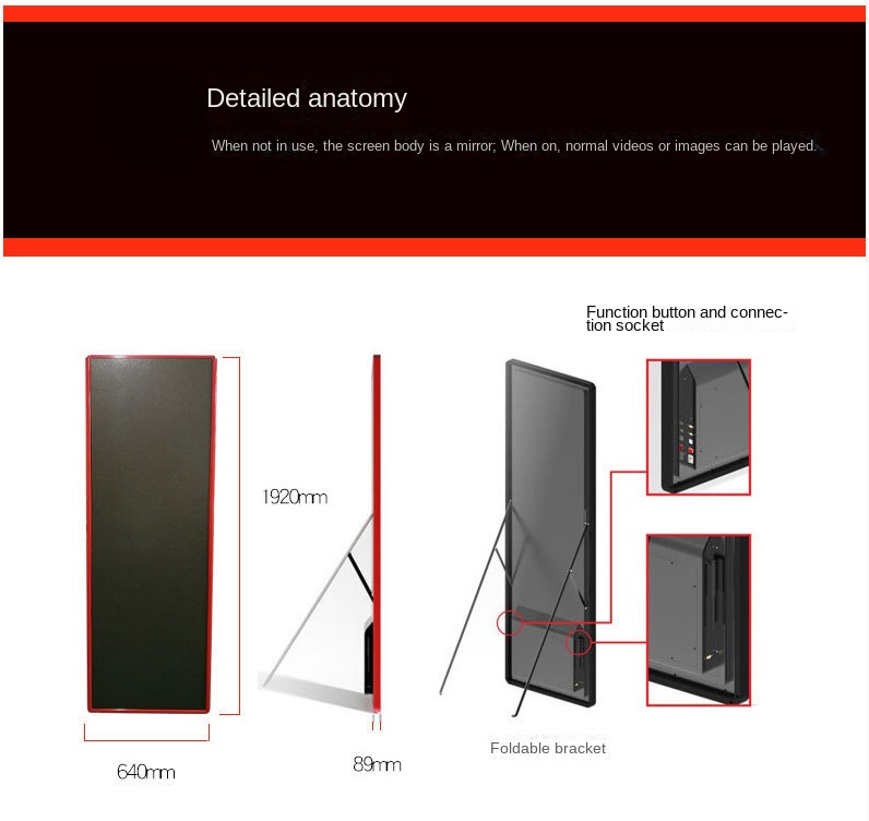 P2.5 P3 P4 LED Poster Display HD Full Color Digital Poster Screen 170 View Angle