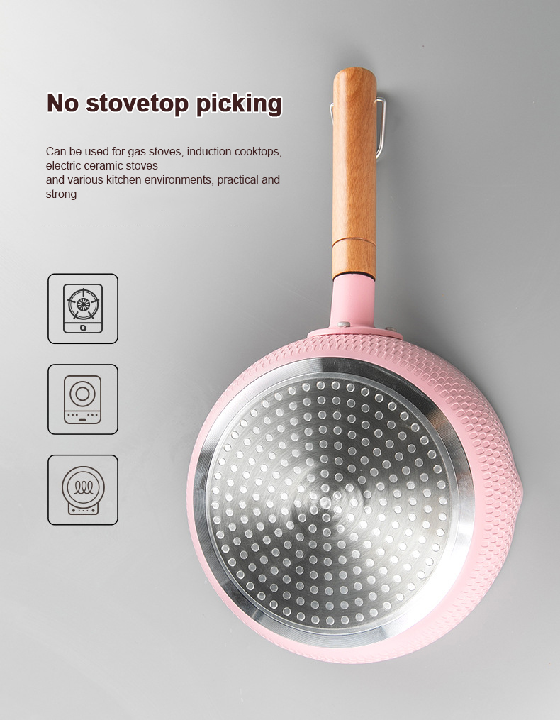 Cooking Kitchen Sauce Pans Maifan Stone Milk Pot Aluminum Non Stick With Handle