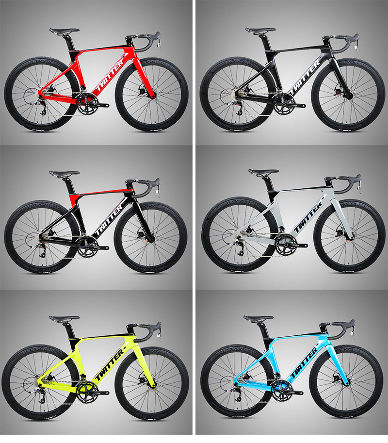 700C Carbon Fiber Road Bike R5 Disc Brake With SRAM RIVAL-22 Speed Groupset