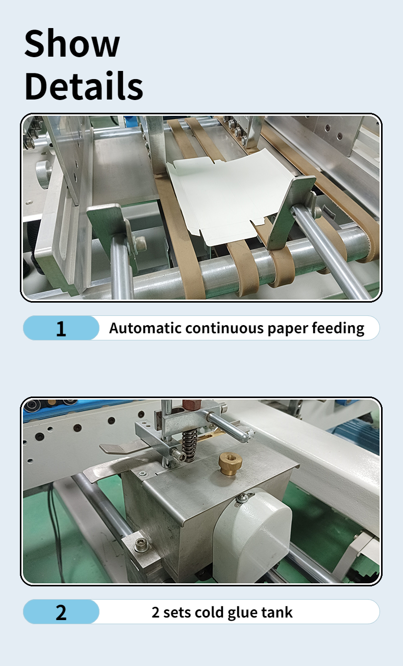 Professional CQT-800 Cardboard/Corrugated Straight Line Box Cold Glue Spraying Machine