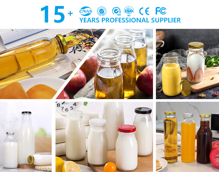 Hot Sale Free Sample 12oz 350ml Glass Bottles for Juice Beverage