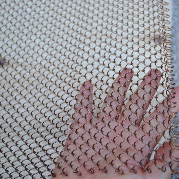 4*4mm Hole Decorative Wire Mesh Aluminum Round Bronze Architectural Metal Mesh