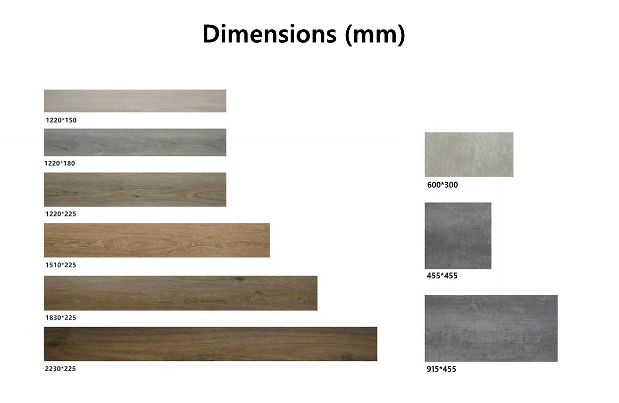 High Elasticity 5mm Cement Vinyl Flooring 5.5mm Stone Plastic Composite Sunrise Imprinting GKBM DP-S82200