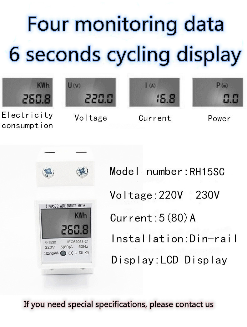 High Quality Single Phase Industrial Watt Hour Meter