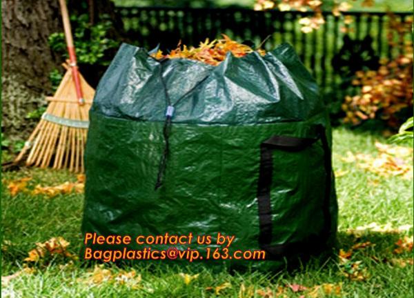Reusable Gardening Bag with Lid Pop Up Bag, Pop Up Garden Bags for Leaf, Garden
