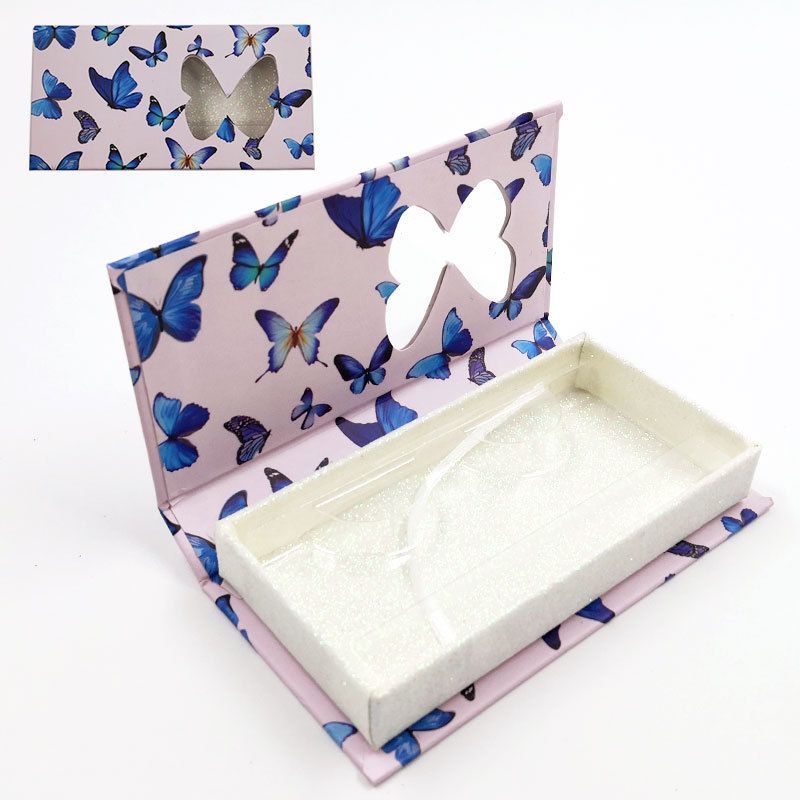 Wholesale Diamond Eyelash Lash Packaging Book Shape Magnet Box 3D Mint Eyelashes Vendor Customized Magnetic Cardboard Boxes False Nail Packaging Box with Window