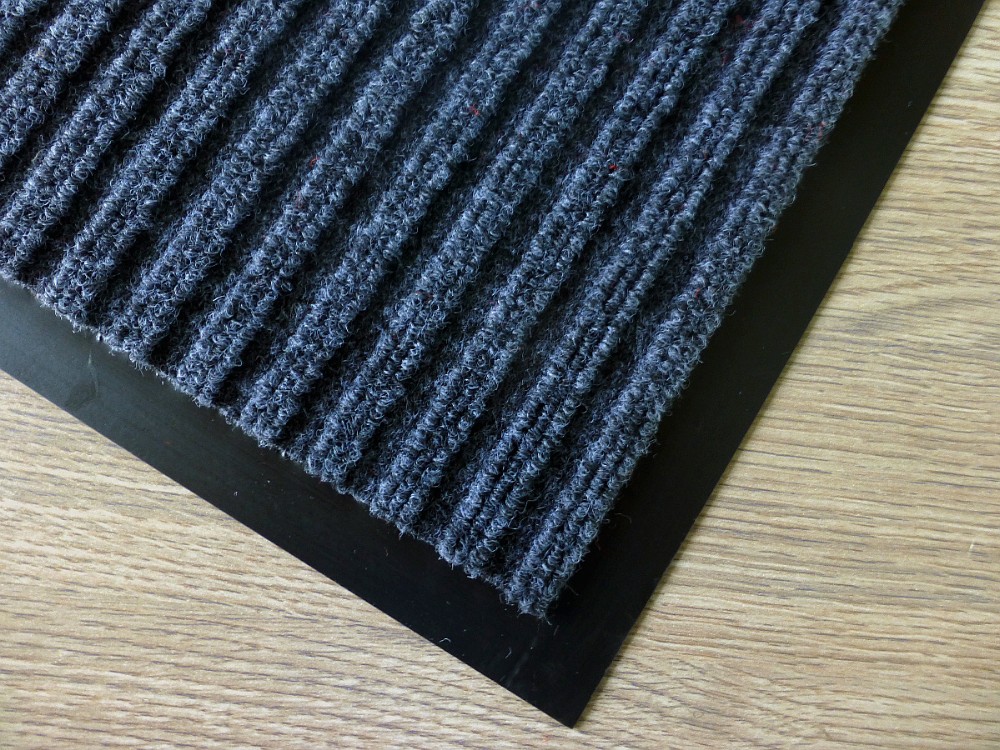 Polyester Indoor Outdoor Door Mats Ribbed Pattern Corrosion Resistance