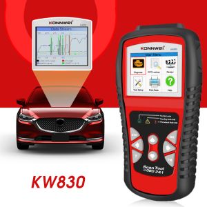 KONNWEI KW830 Enhanced OBDII Auto diagnostic tool Scanner support 12V car
