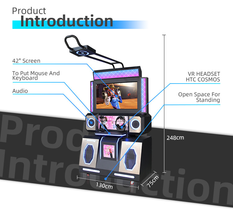 Touch Screen 9D VR Simulator Motion Dance Arcade Virtual Reality Machine
