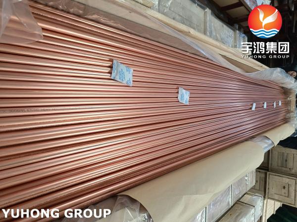 JIS H3300 C1220T Oxygen Free Copper Alloy Seamless Tube Superior Heat Transfer