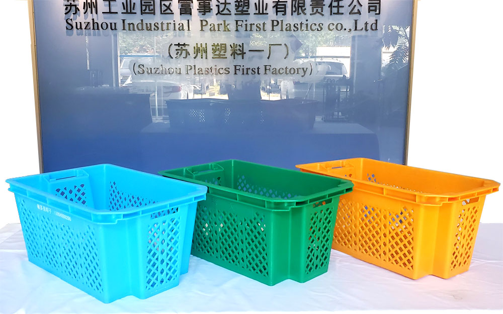Egg Collapsible Plastic Crates Shipping Stacking Nesting Agricultural Supermarkets