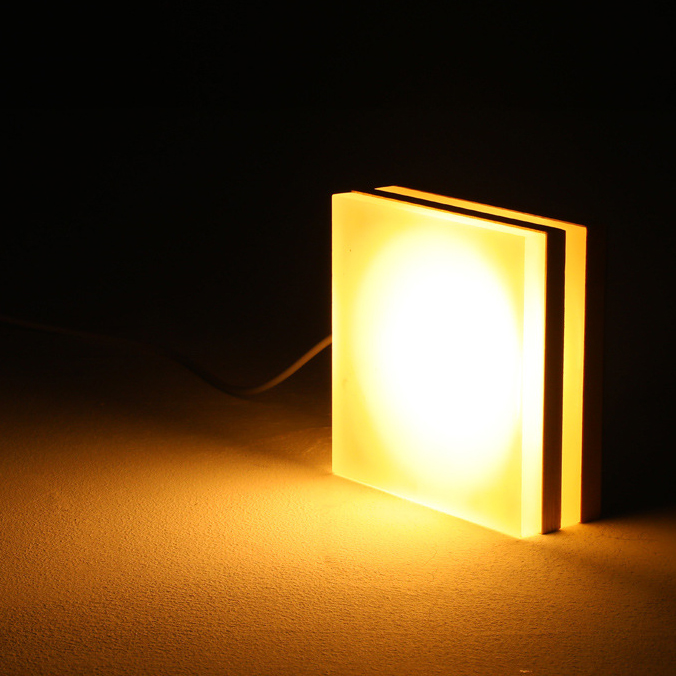 Small Wood LED Display Stand for Acrylic Crystal Art Glass 3D Laser Crystal Glass Art Work