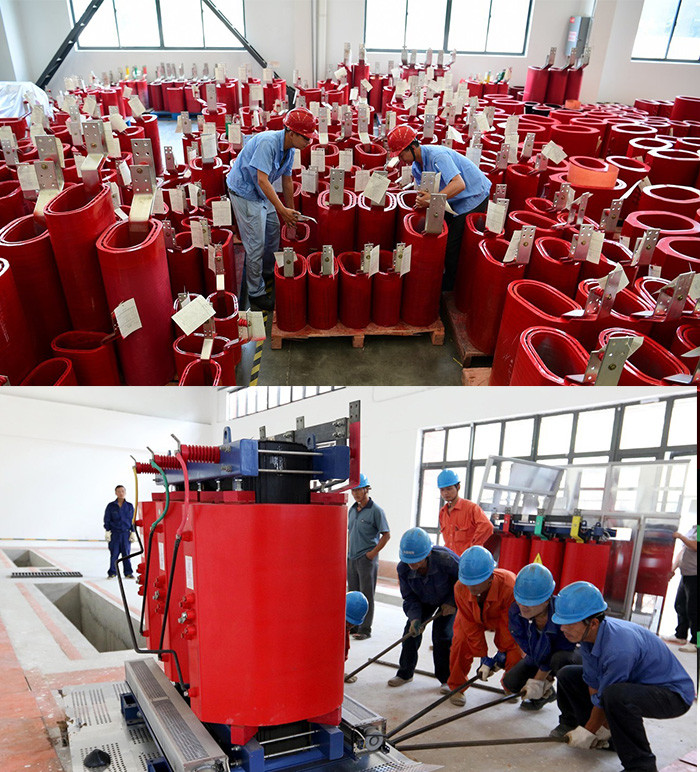 Two Winding Dry Type Transformer 10 / 0.4 Kv Power Transformer SCB12 Low Noise