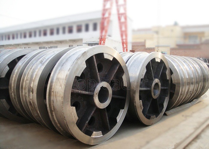 Factory direct sale rail handing carriage wheel with cast steel material