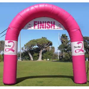 Standard Tethered Inflatable Arch , Airtight PVC Inflatable Finish Line Arch for