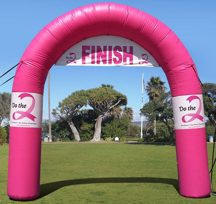 Standard Tethered Inflatable Arch , Airtight PVC Inflatable Finish Line Arch for Outdoor