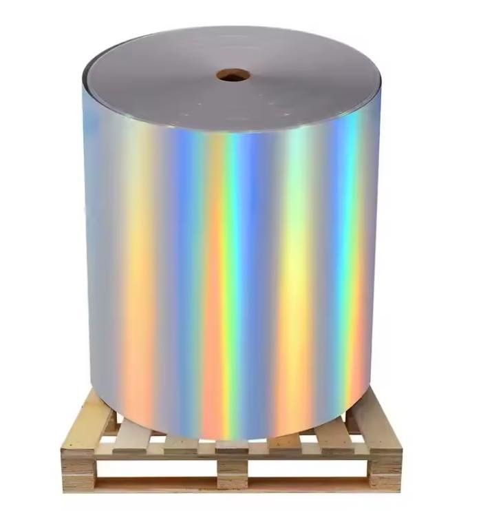 Adhesive Holographic Film Adhesive Labelstock Adhesive Film WG4733 with Top Coating