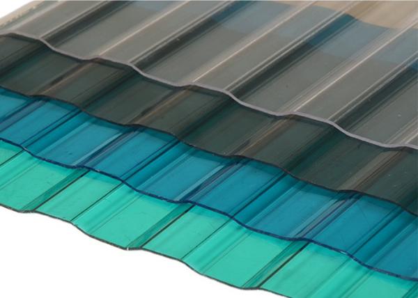 Greenhouse Harmless Transparent Roof Tiles , Explosionproof Corrugated Roof