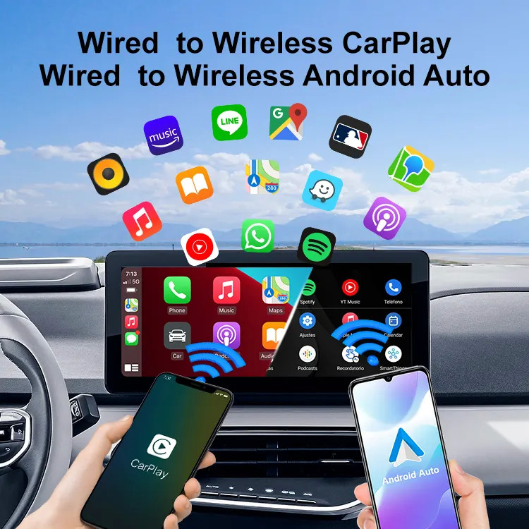 Wired To Wireless Adapter Carplay and Android Auto Mini SE Pro Compatible With IOS 10 & Android 10