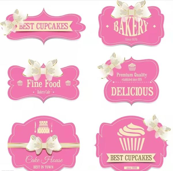 Kraft Label Sticker Packaging Pink Personalised Printable Circle Labels