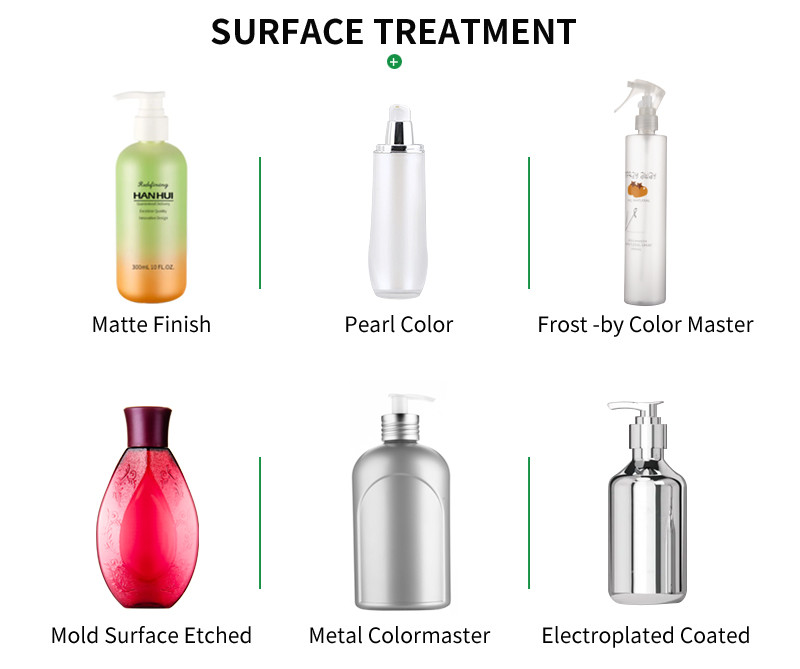 Square 10 OZ 300ml Plastic Pump Bottles With Gold Collar Pump