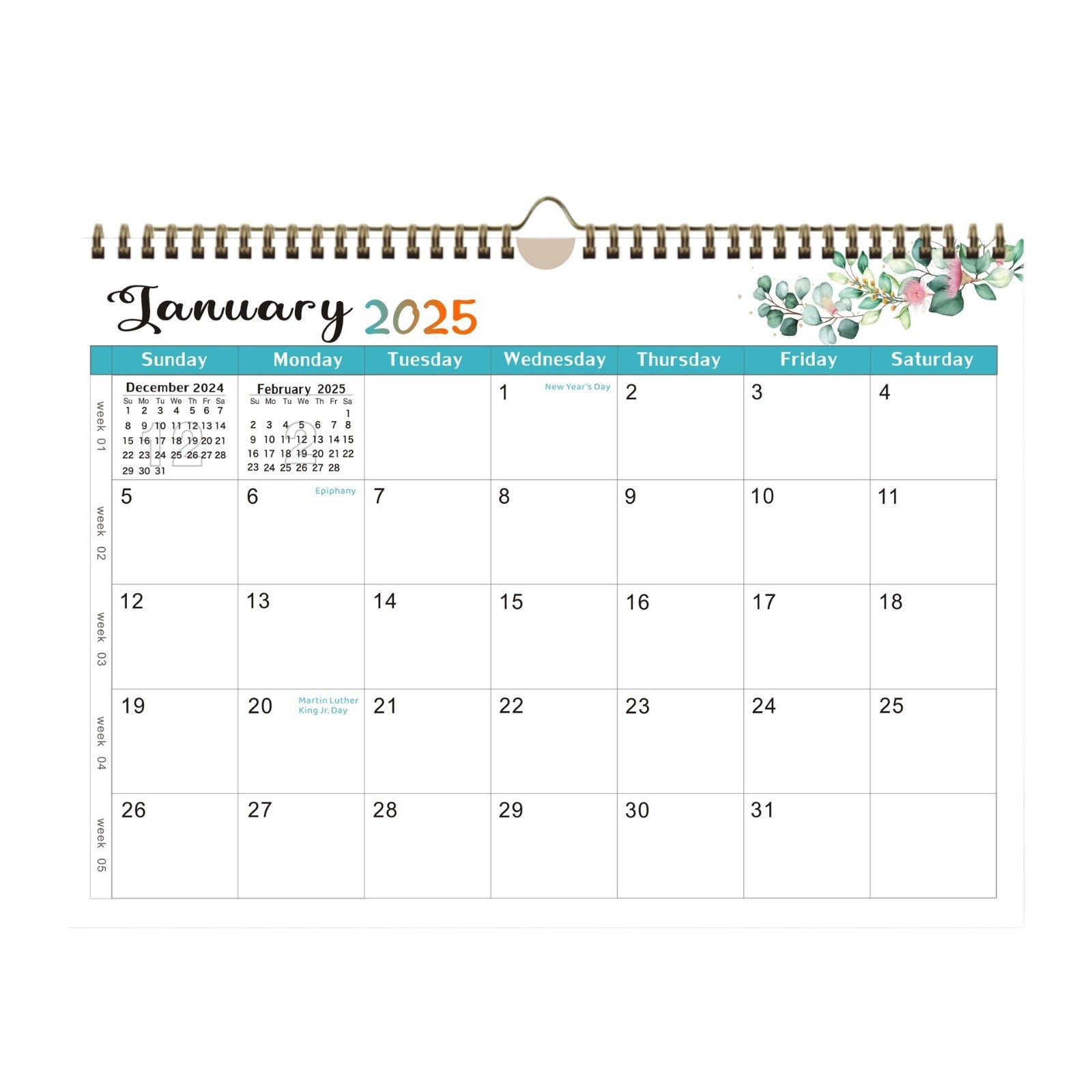 Holiday / Seasonal Theme Custom Wall Calendar Made With Paper And Spiral Binding