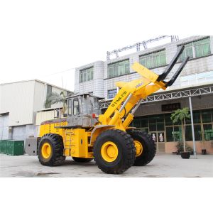 quarry machine lifting 27T stone block hydraulic forklift wheel loader with