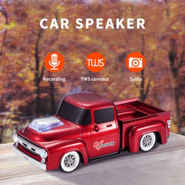 Coloured Lights Blue Tooth Speaker For Car Shaped Toy Plastic Cabinet DC Power