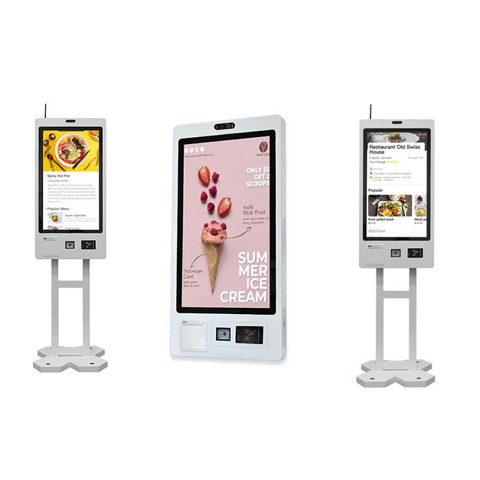 Android/Win7/8/10 Self Service Ordering Kiosk for Restaurants Wall Mounted Design