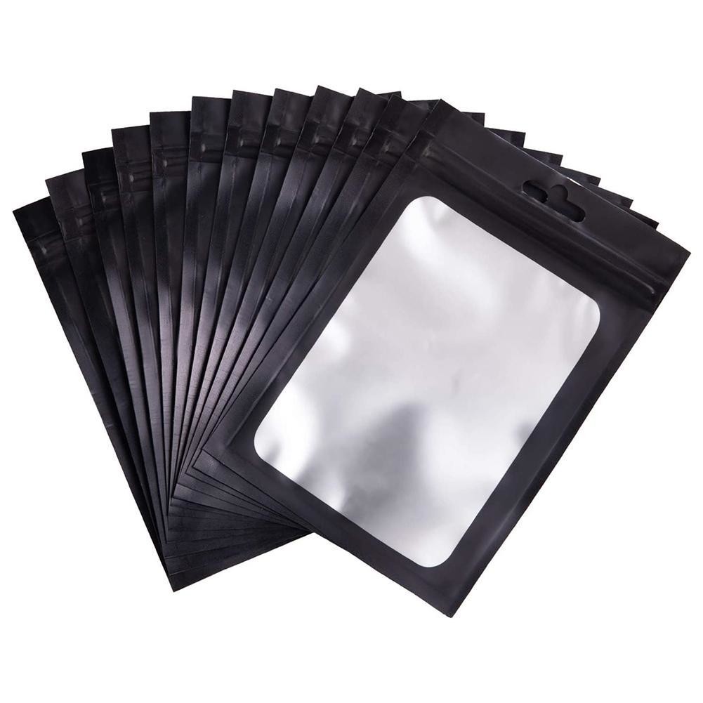 Customized Logo Plastic Retail Aluninum Foil Zipper Packaging Bag with clear hole