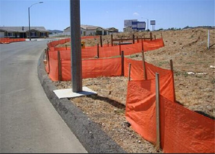 Road Pool Plastic Orange Fence , Recycled Material Orange Barrier Fencing