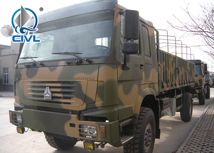 Howo 4x4 All - Wheel Drive Heavy Cargo Trucks 266hp / 290hp HW76 Cab