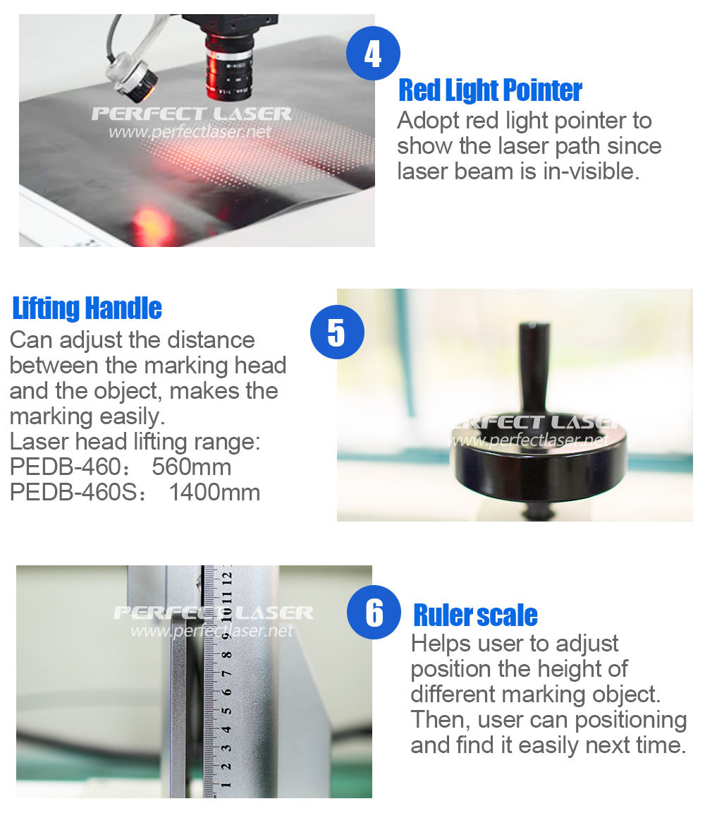 220V Automatic fiber Laser Marking Machine with Customized Conveyor Belt PEDB-460