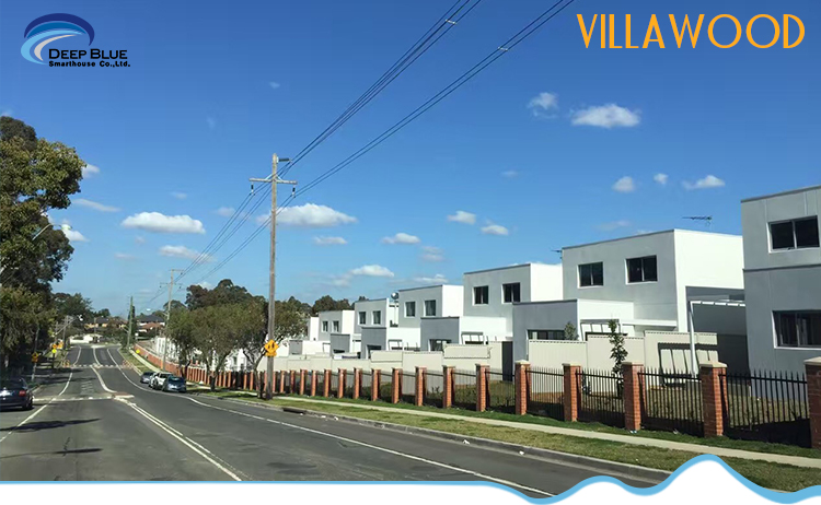 DeepBlue Light Gauge Steel Structure Prefab Townhouse Building Affordable Homes Eco-Friendly for Rent
