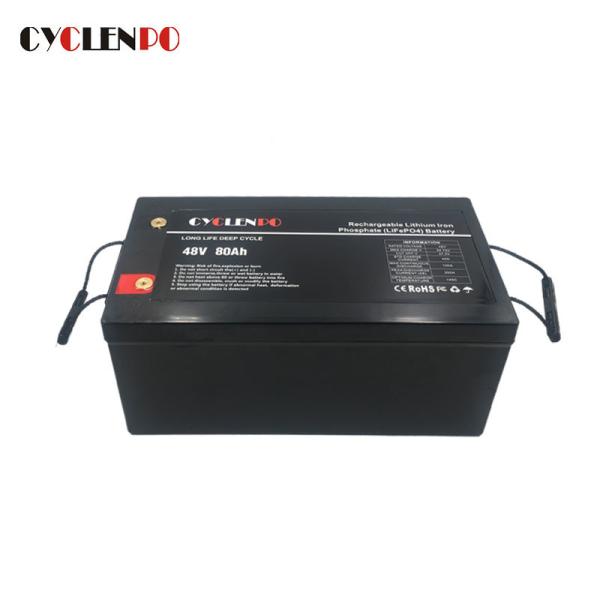Waterproof 48V LiFePO4 Battery 80ah Lithium Ion Pollution Free 3000 Times Cycle