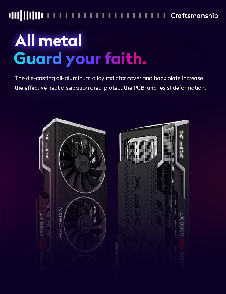 AMD RX 6900xt 16gb GPU Graphics Card 256bit Gaming PC Video Card