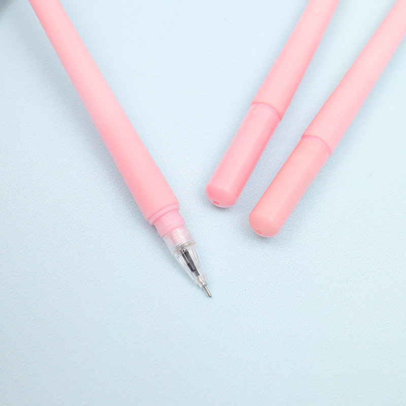 12pcs Cute Pink Flower Gel Ink Pens Writing Pens 0.5 Mm Black Ink Fun Kawaii Pens Bulk For Kids Office School Supplies