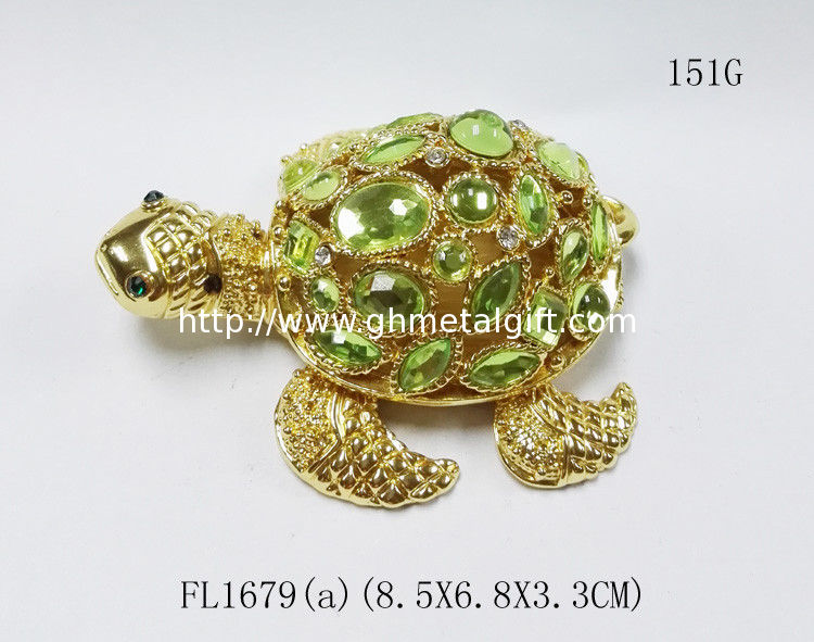 Turtle metal trinket box Turtle jewelry box turtle shaped trinket box for gift