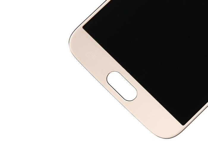 Black Samsung S6 Lcd Digitizer Fix Cracked , Samsung Original Spare Parts