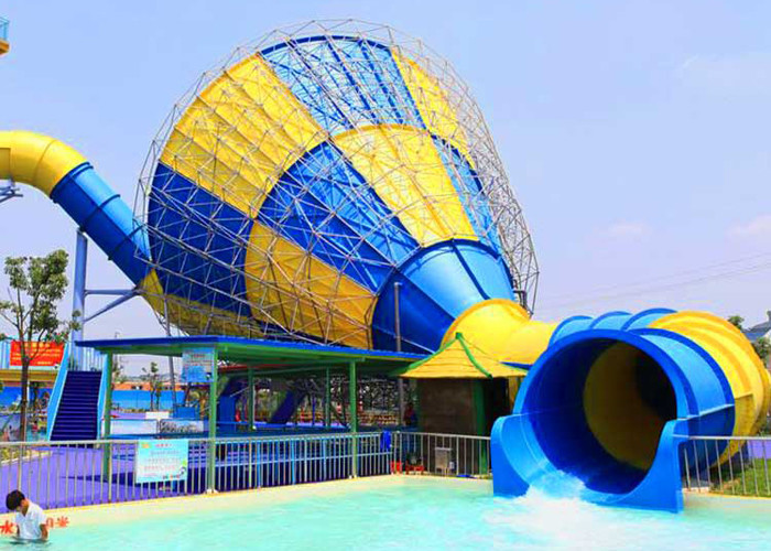 Hurricane Water Slide , Adventure World Tornado Slide 3.2 - 18M Slide Diameter