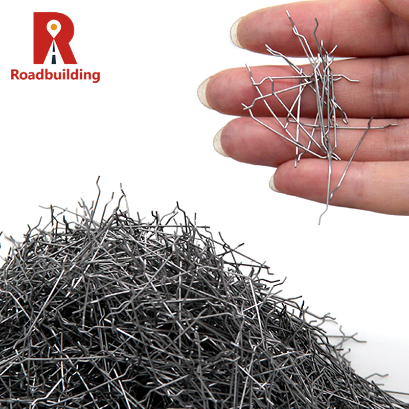 Shear Strength 8-10MPa 6mm Micro Stainless Steel Fibre For Concrete Length 45Mm 55 Mm