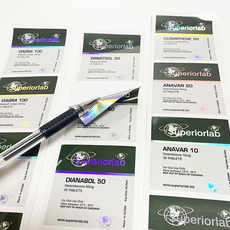 Pantone Color Pill Bottle Labels , Anti Water 10ml Vial Labels