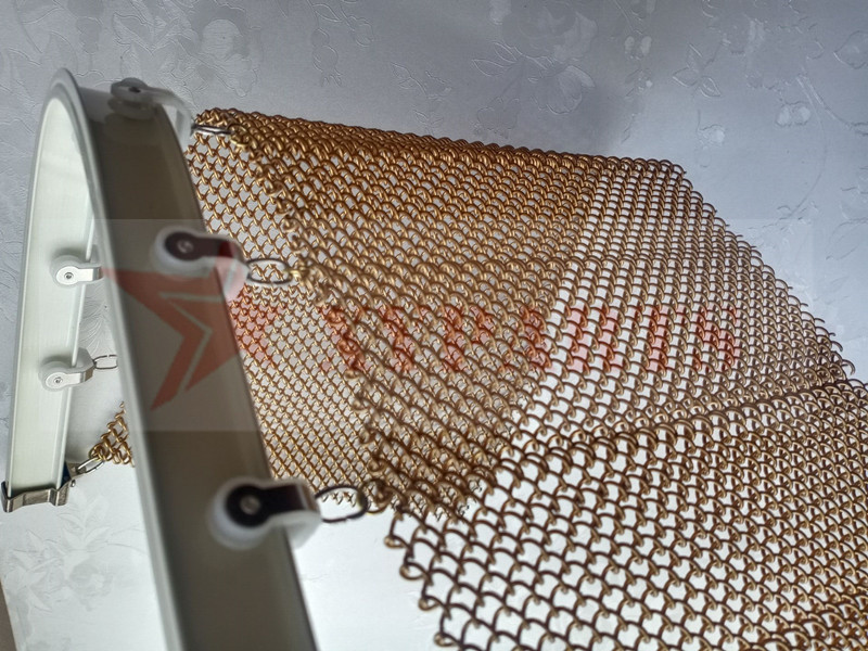Corrosion Resisting Coil Metal Mesh Drapery 1.2mm For Interior Decoration