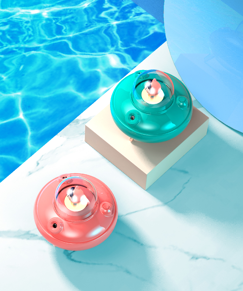 400ML Cute Design UFO Humidifier Double Spray Humidification Quiet Rechargeable USB Humidifier With Colorful Night Light